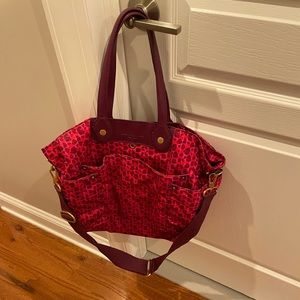 Marc by Marc Jacobs pink and purple tote bag